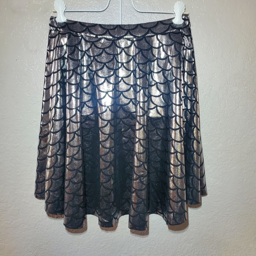 Elegant Black and Silver Mermaid Skirt L - Picture 10 of 11